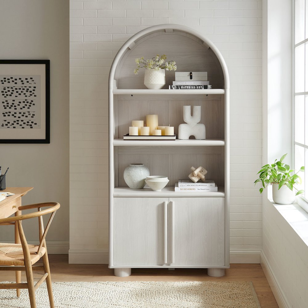 Bellamy Tall Arched Display Cabinet Bookcase. Picture 8