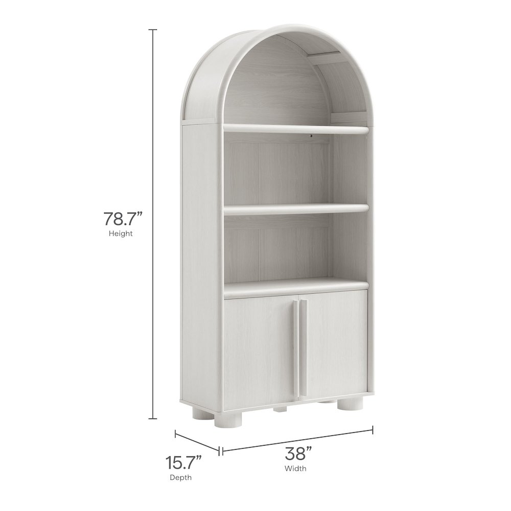 Bellamy Tall Arched Display Cabinet Bookcase. Picture 3