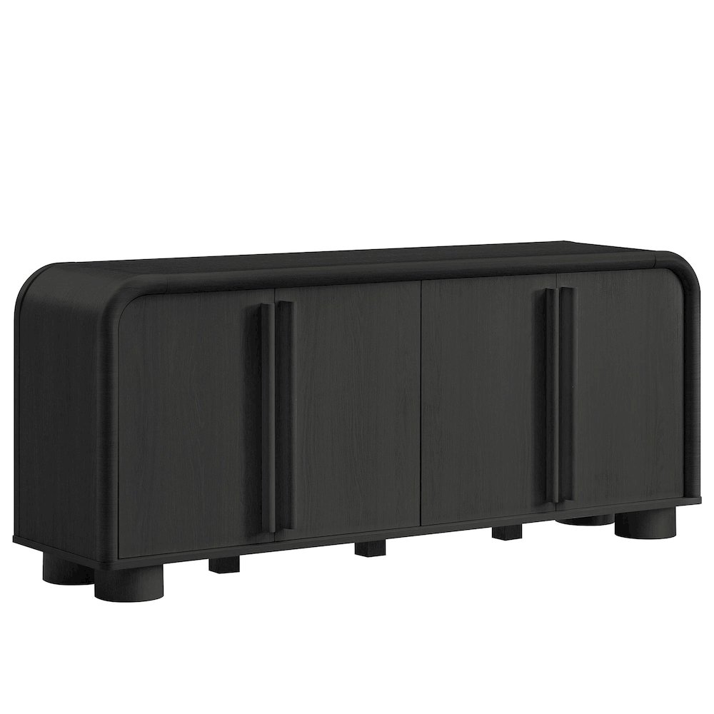 Bellamy Curved 4-Door Sideboard Cabinet. Picture 1