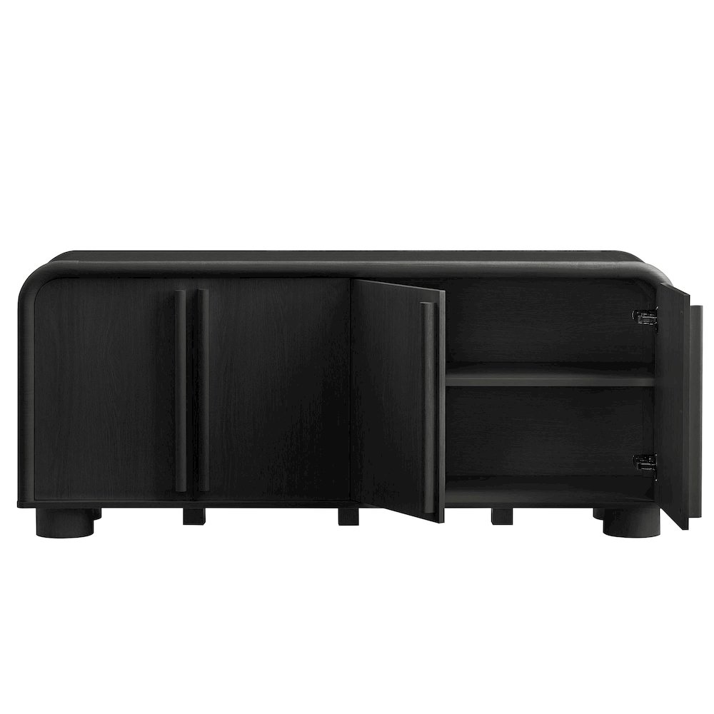 Bellamy Curved 4-Door Sideboard Cabinet. Picture 6