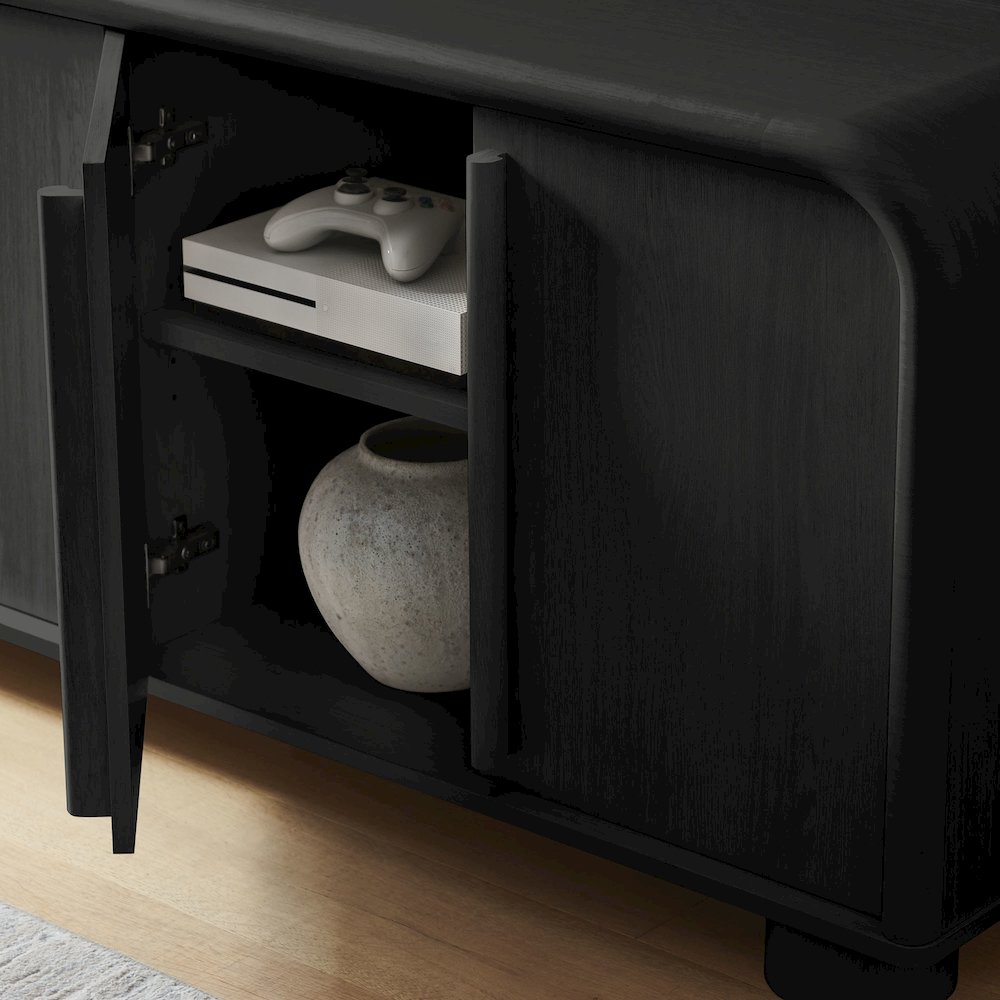 Bellamy Curved 4-Door Sideboard Cabinet. Picture 9
