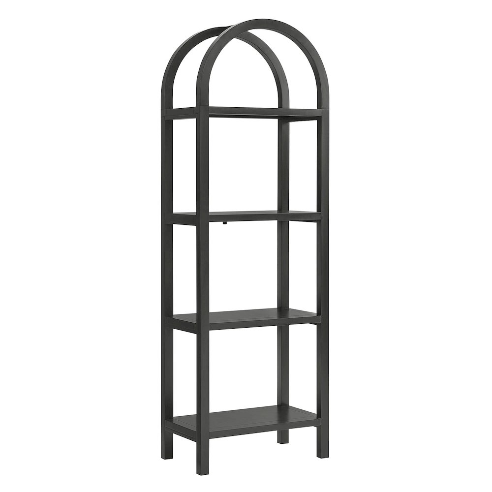 Vexley 72 Inch Tall Narrow Arched Bookshelf. Picture 1