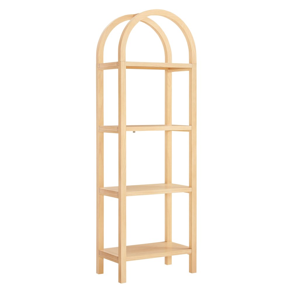 Vexley 72 Inch Tall Narrow Arched Bookshelf. Picture 1