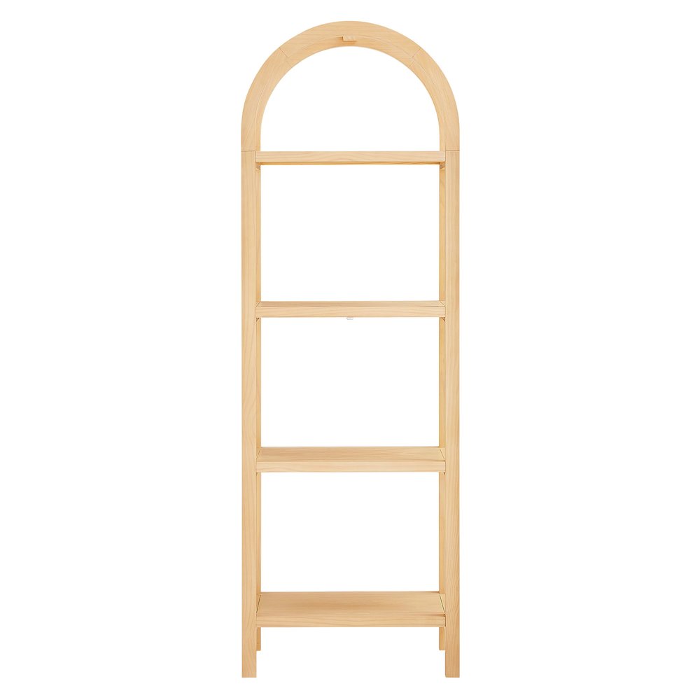 Vexley 72 Inch Tall Narrow Arched Bookshelf. Picture 5