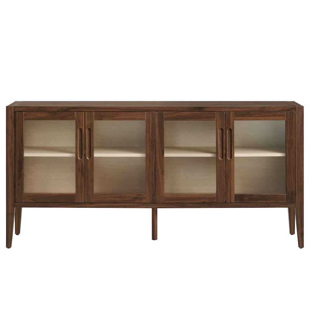 Nell 72" Glass Door Sideboard Storage Display Cabinet. Picture 5