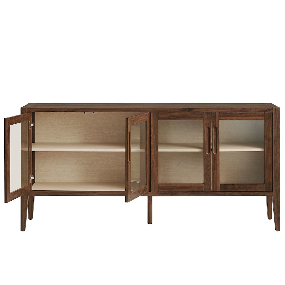 Nell 72" Glass Door Sideboard Storage Display Cabinet. Picture 6