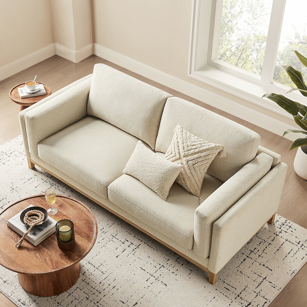 Roscoe 81 inch Fabric Sofa. Picture 9