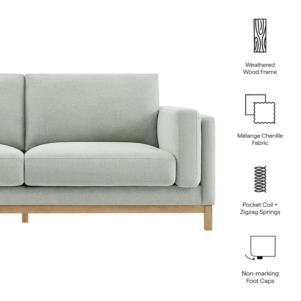 Roscoe 81 inch Fabric Sofa. Picture 2