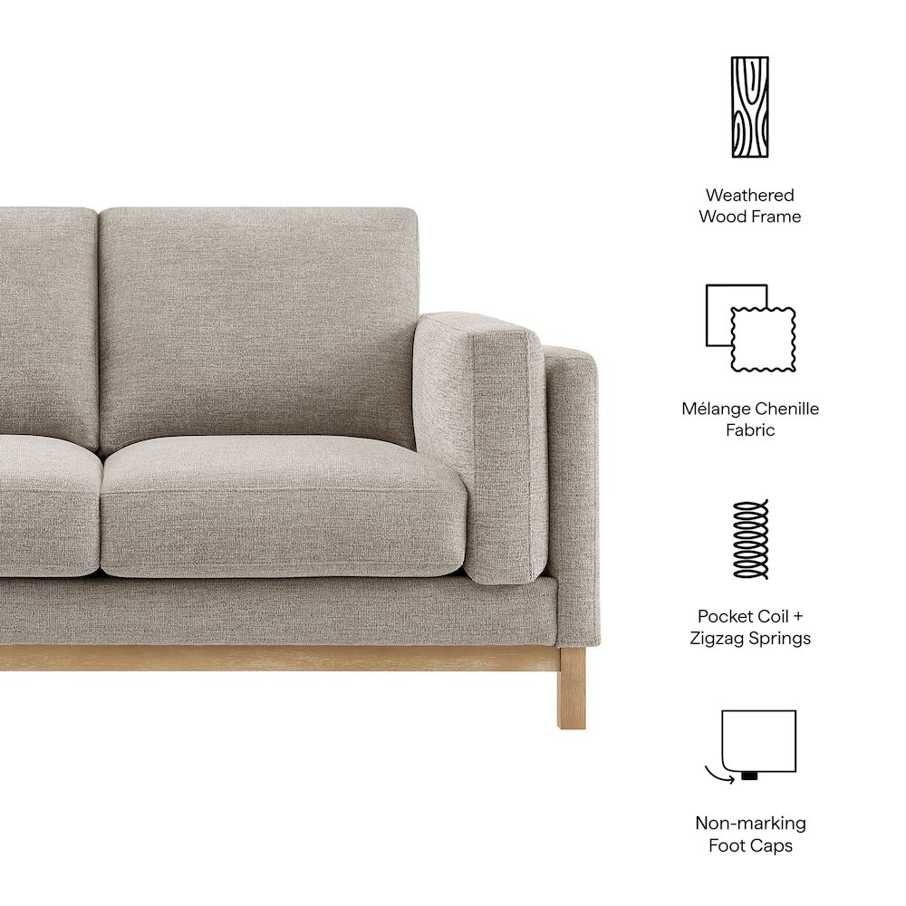 Roscoe 63 inch Fabric Loveseat. Picture 2