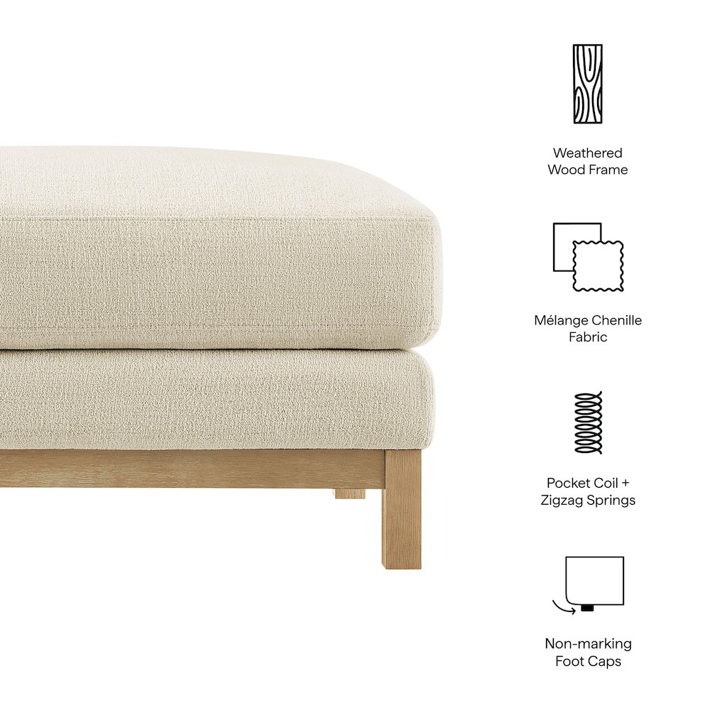Roscoe Fabric Ottoman. Picture 2