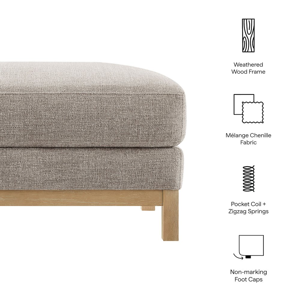 Roscoe Fabric Ottoman. Picture 2