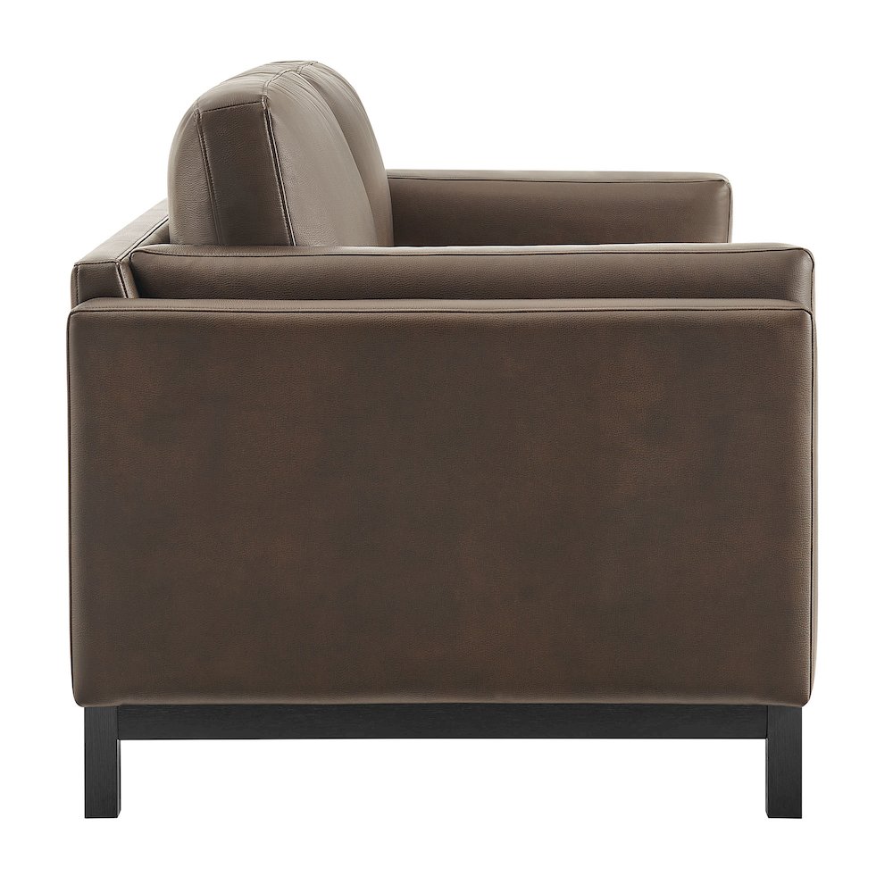 Roscoe 81 inch Vegan Leather Sofa. Picture 4