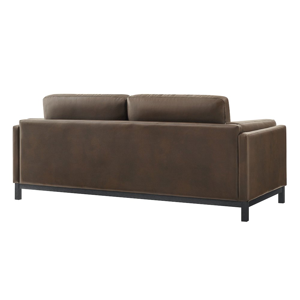 Roscoe 81 inch Vegan Leather Sofa. Picture 5