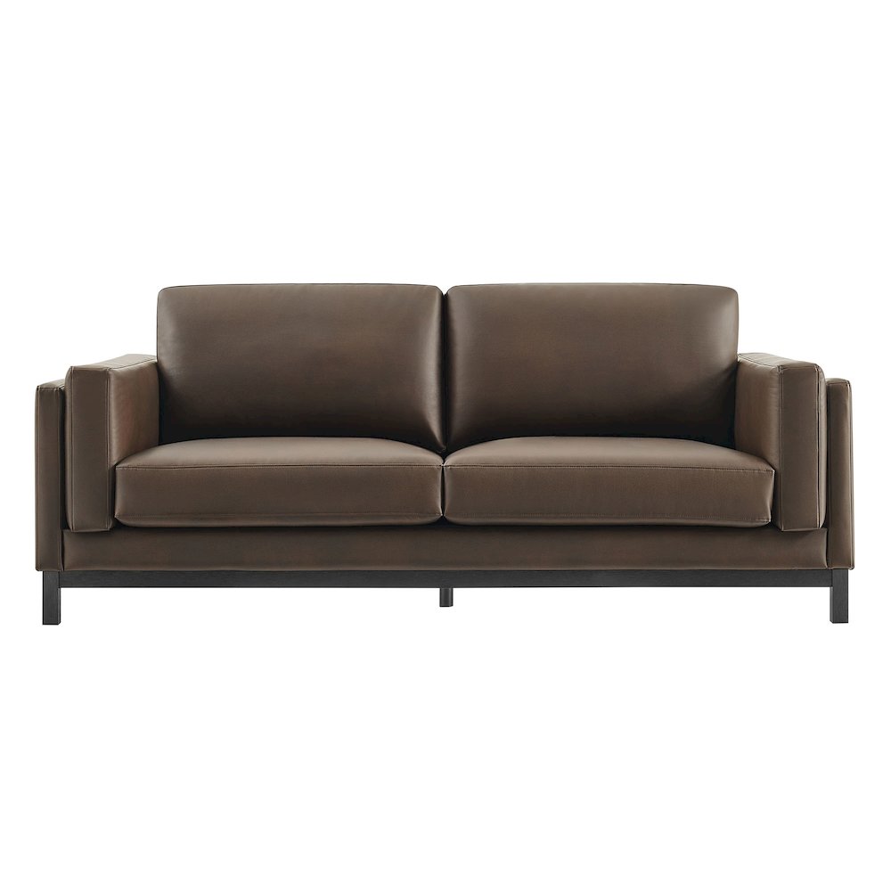 Roscoe 81 inch Vegan Leather Sofa. Picture 6