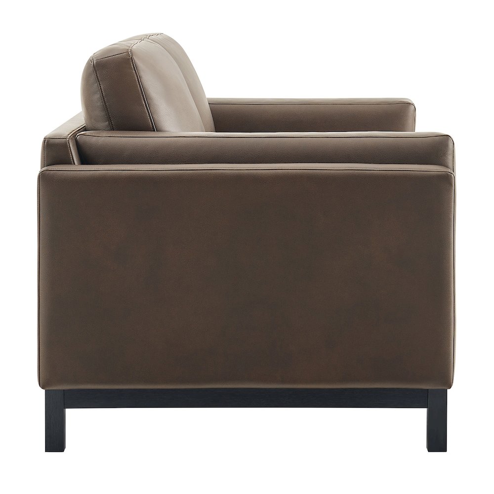 Roscoe 63 inch Vegan Leather Loveseat. Picture 4