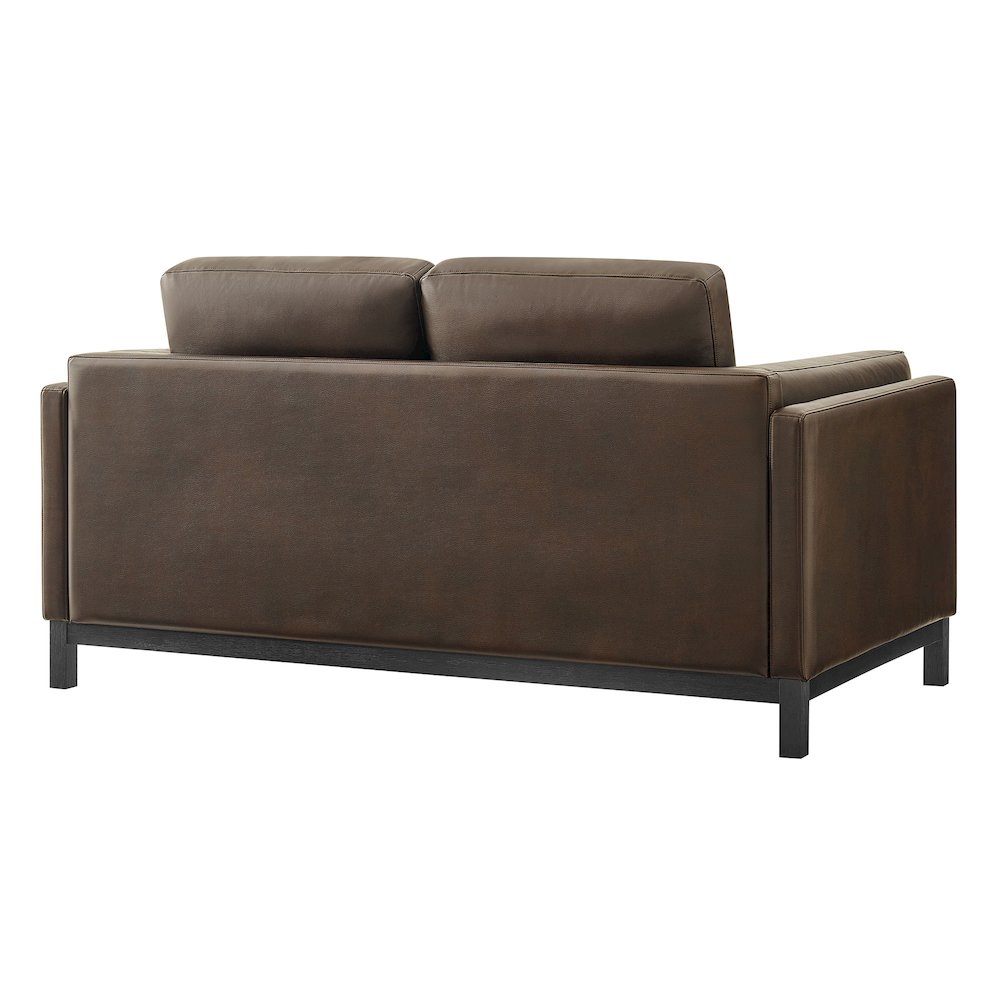 Roscoe 63 inch Vegan Leather Loveseat. Picture 5