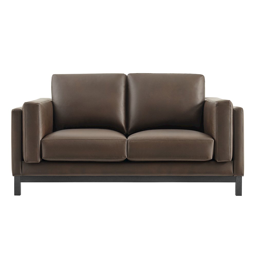 Roscoe 63 inch Vegan Leather Loveseat. Picture 6