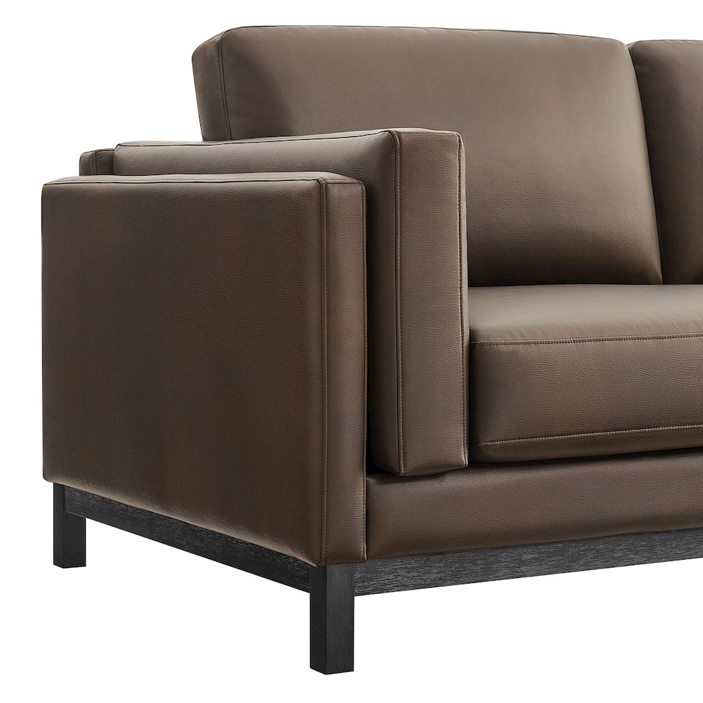 Roscoe 63 inch Vegan Leather Loveseat. Picture 7
