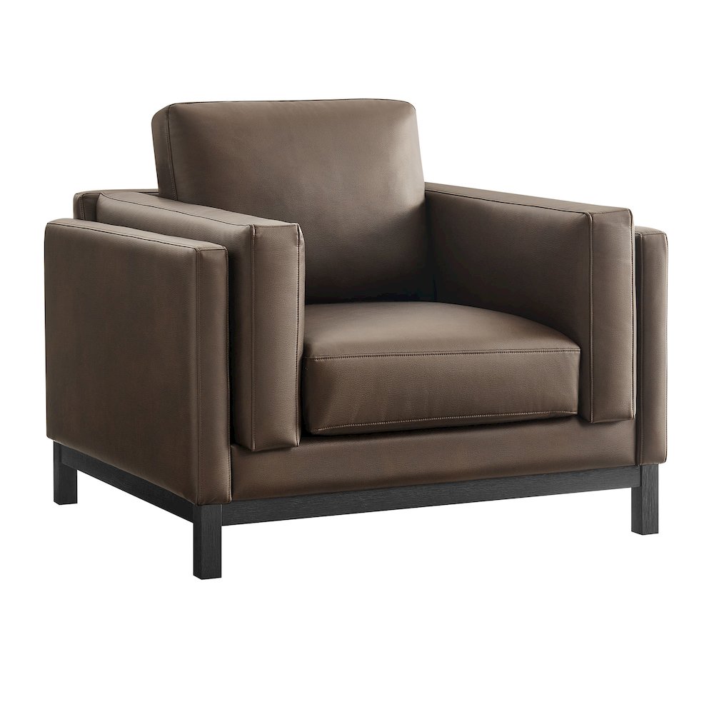 Roscoe Vegan Leather Armchair. Picture 1