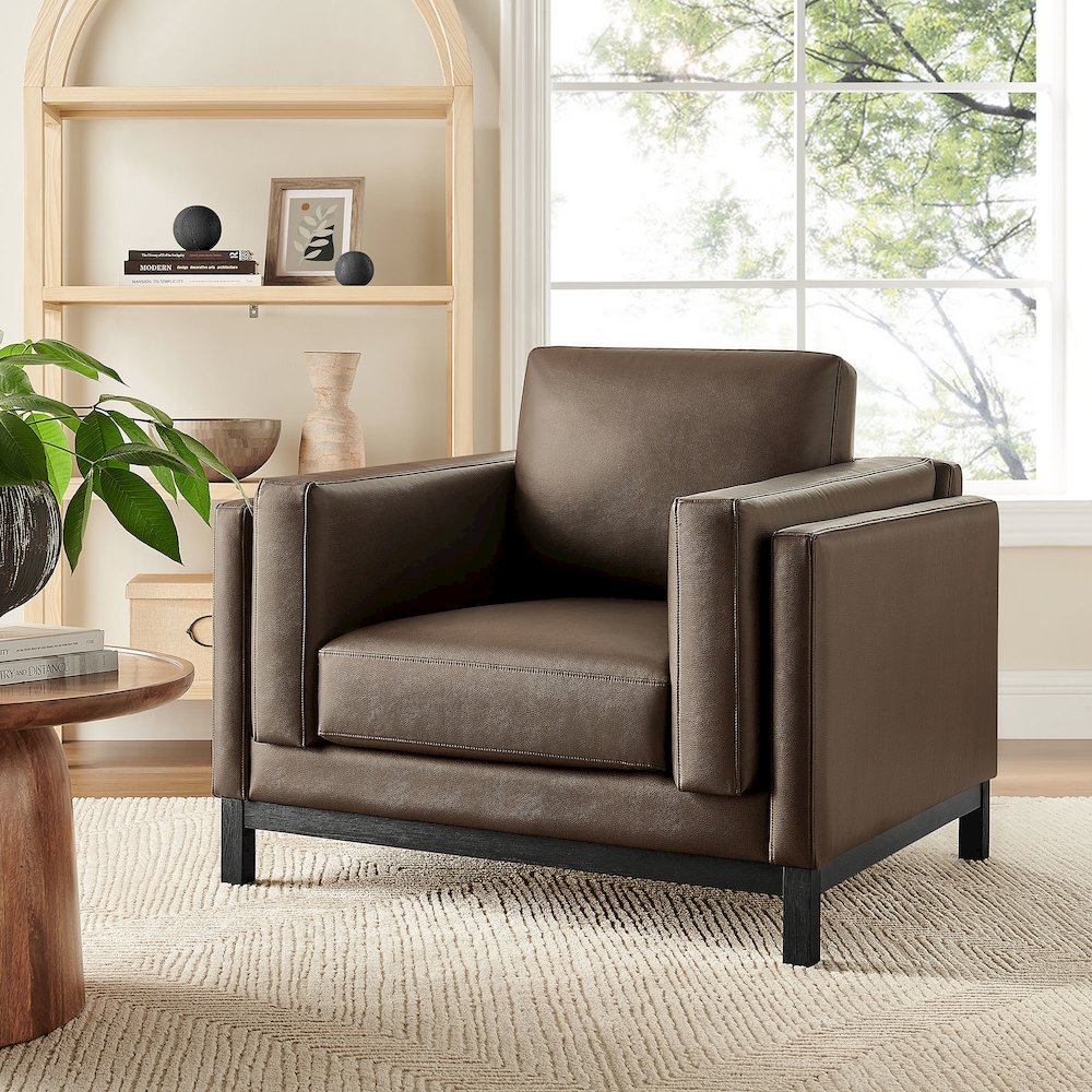 Roscoe Vegan Leather Armchair. Picture 8