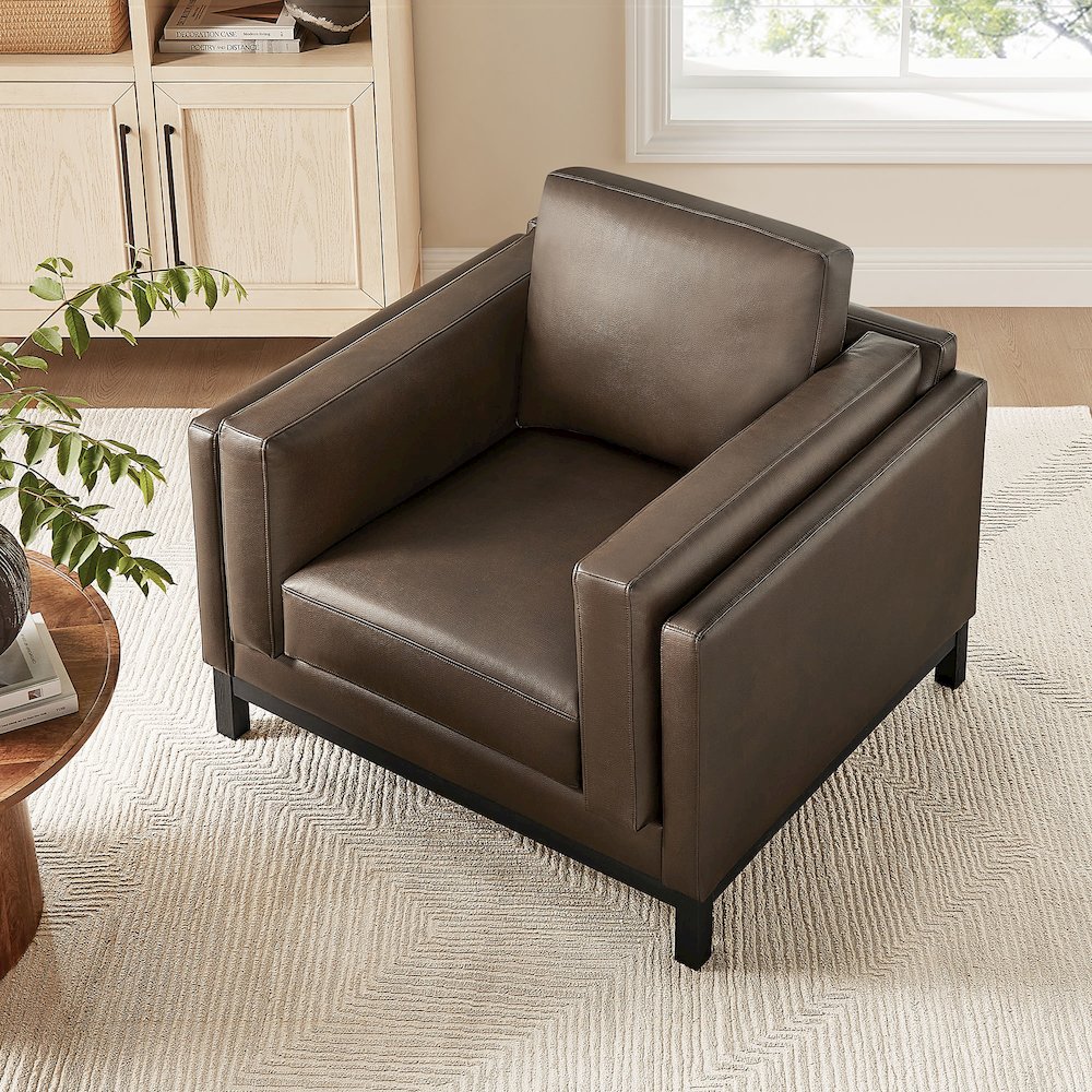Roscoe Vegan Leather Armchair. Picture 9
