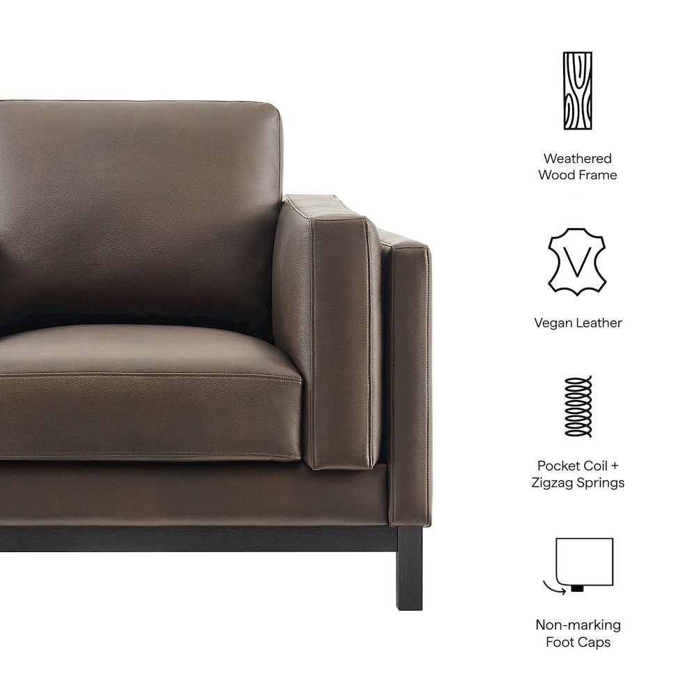 Roscoe Vegan Leather Armchair. Picture 2