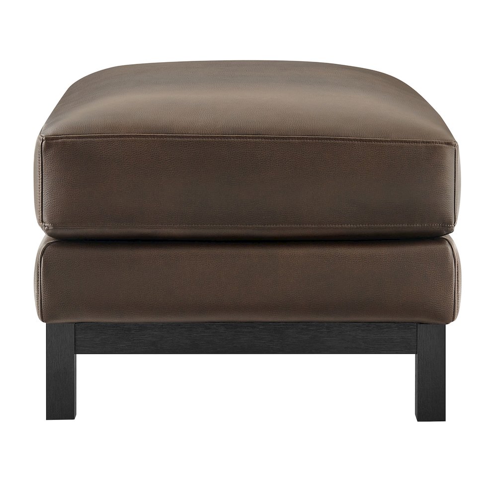 Roscoe Vegan Leather Ottoman. Picture 5