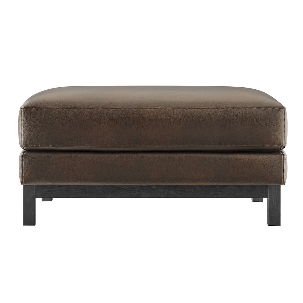 Roscoe Vegan Leather Ottoman. Picture 6