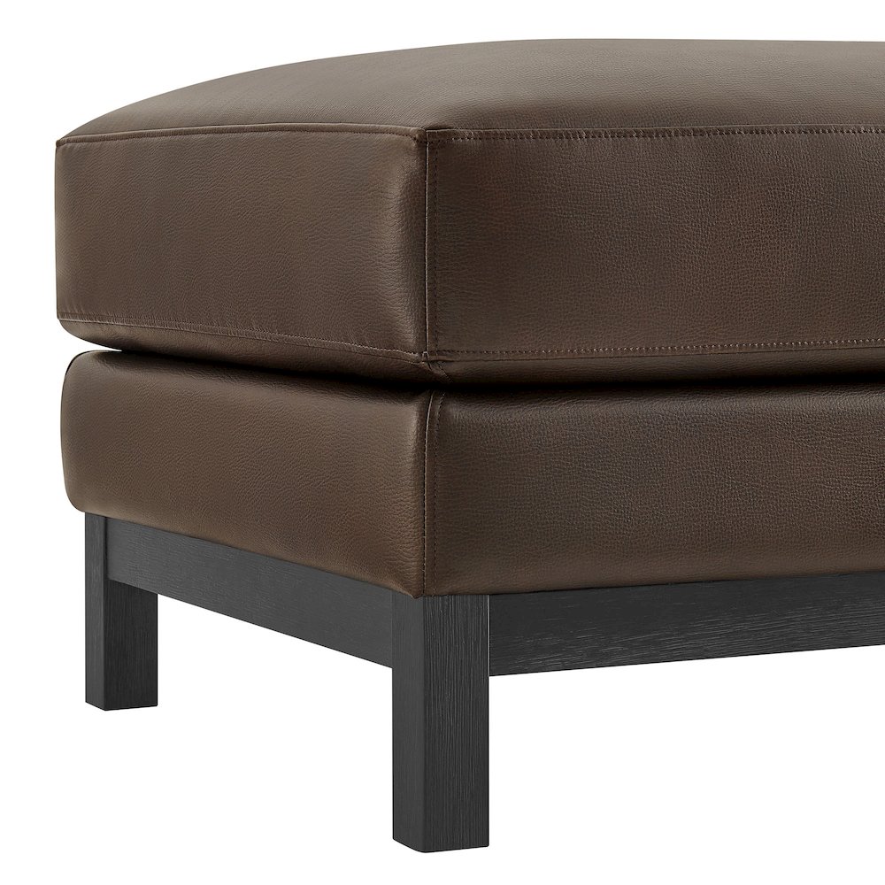 Roscoe Vegan Leather Ottoman. Picture 7