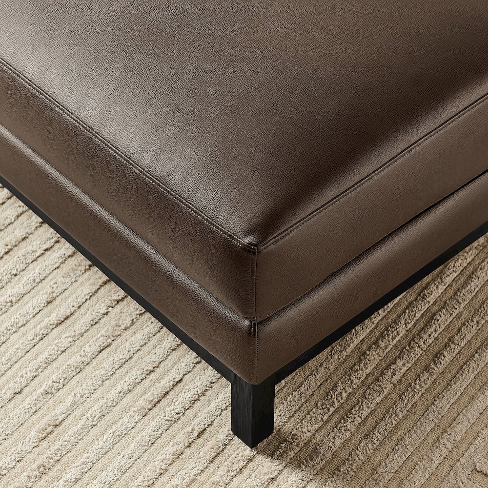 Roscoe Vegan Leather Ottoman. Picture 10