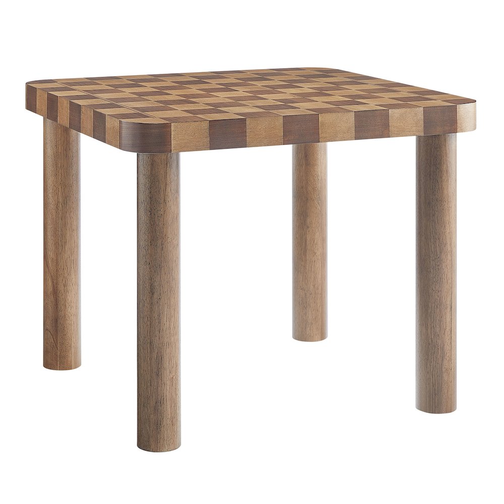 Oscar 36 Inch Square Checkered Dining Table. Picture 1