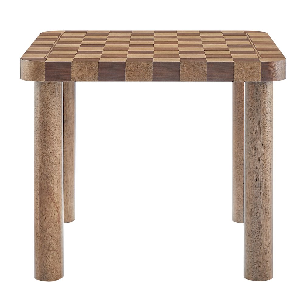 Oscar 36 Inch Square Checkered Dining Table. Picture 4