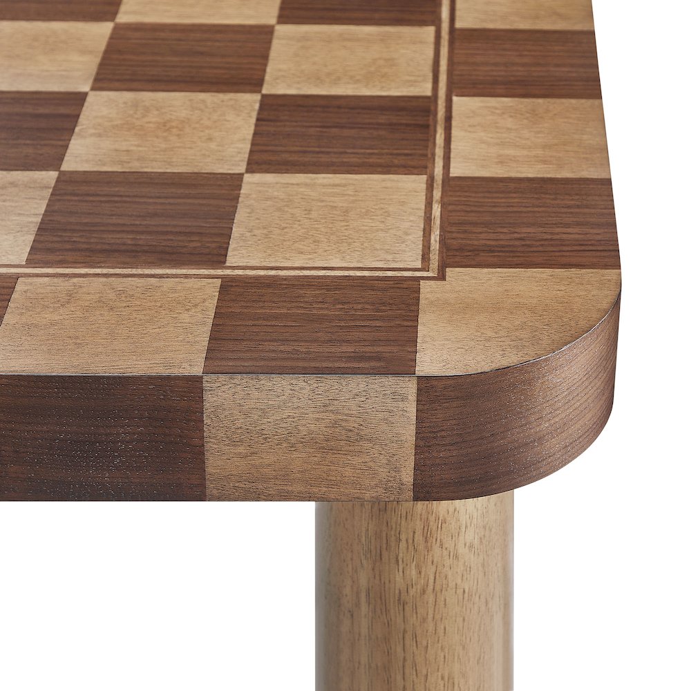 Oscar 36 Inch Square Checkered Dining Table. Picture 6