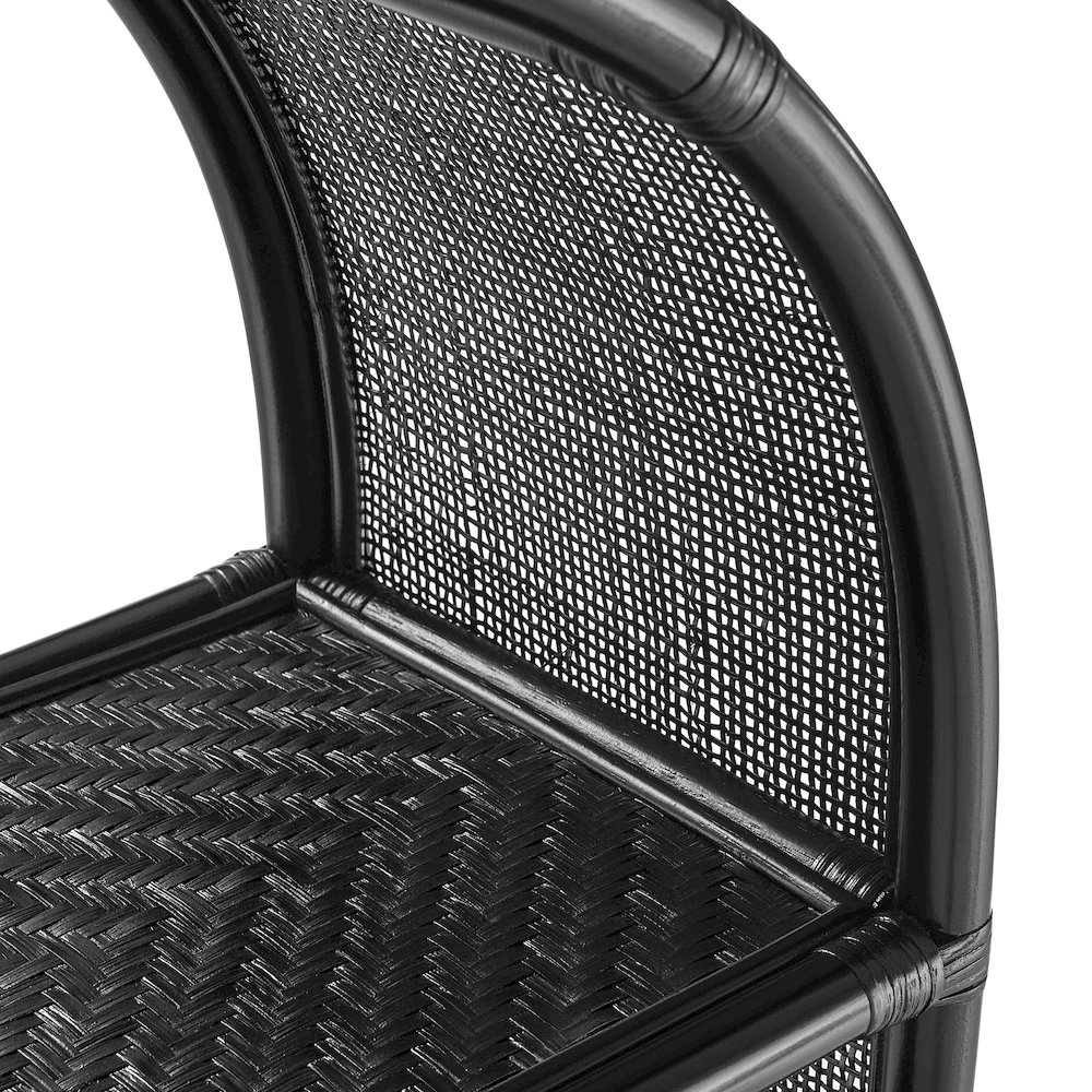 Celeste 67 Inch Tall Arched Natural Rattan Bookshelf. Picture 7