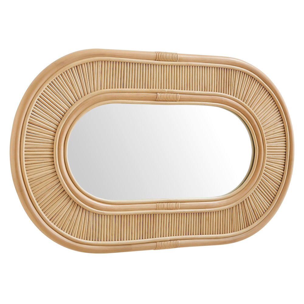 Sovana Oval Rattan Wall Mirror. Picture 4