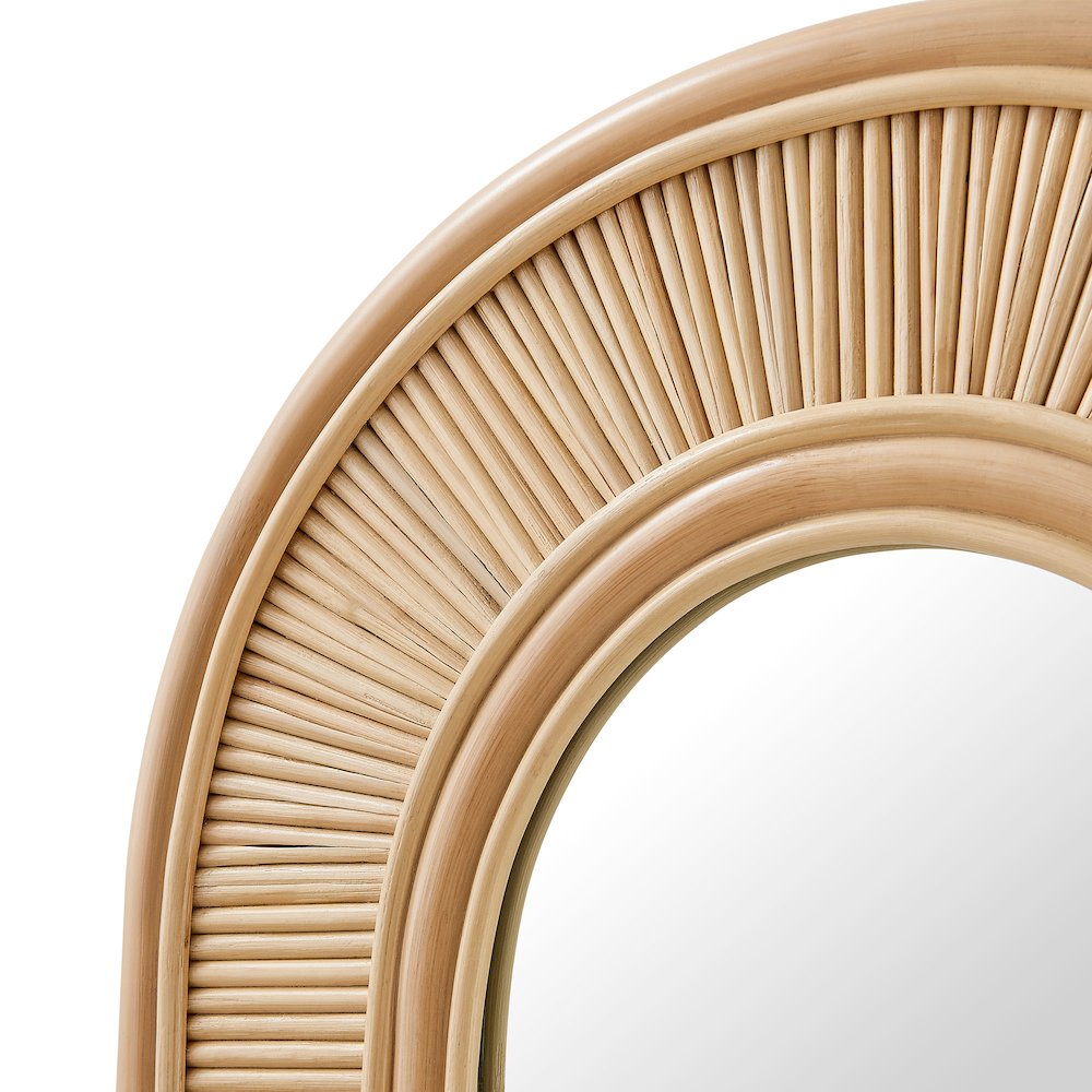 Sovana Oval Rattan Wall Mirror. Picture 6