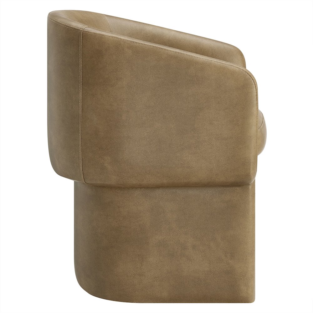 Verity Barrel Back Vegan Leather Dining Chair. Picture 4