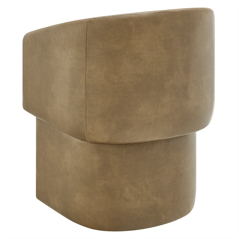 Verity Barrel Back Vegan Leather Dining Chair. Picture 5
