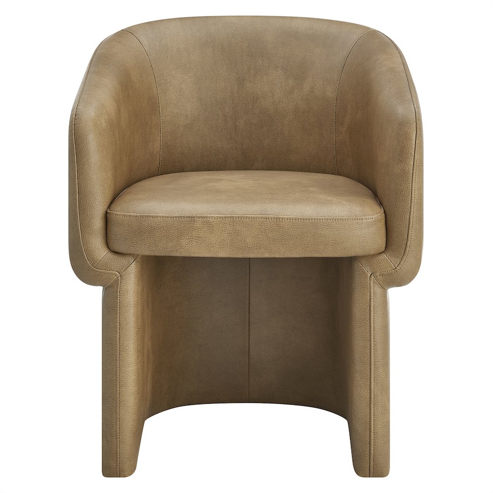 Verity Barrel Back Vegan Leather Dining Chair. Picture 6