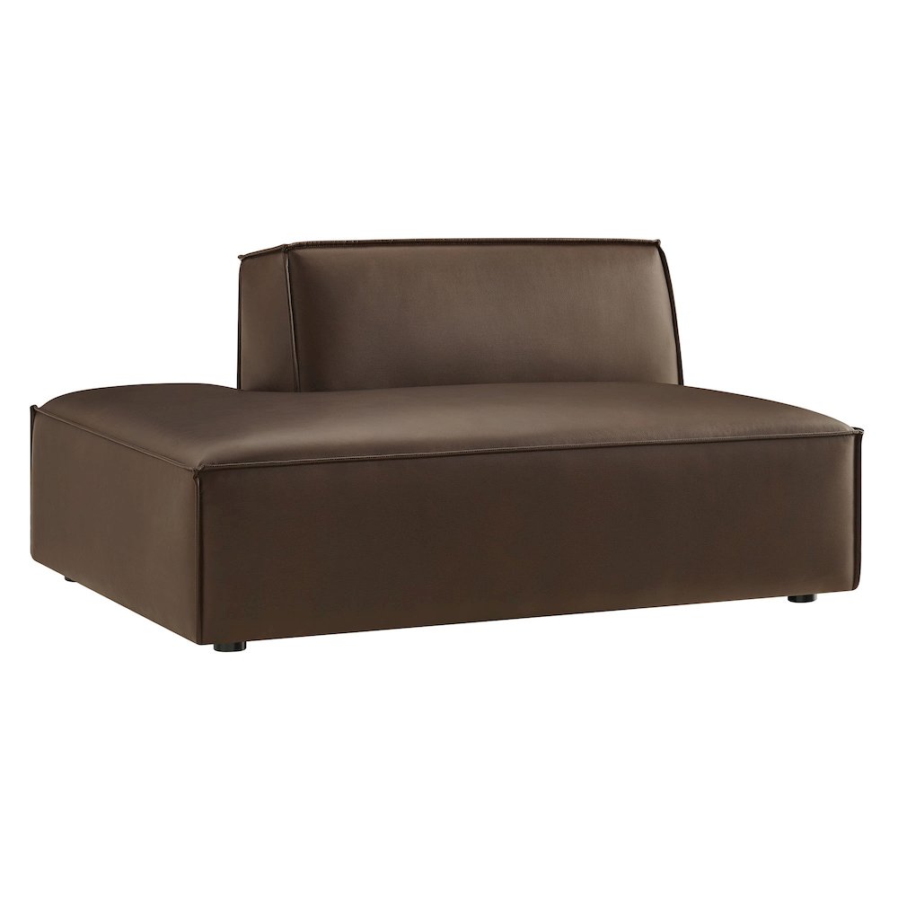 Restore Vegan Leather Left-Facing Armless Modular Chaise. Picture 1