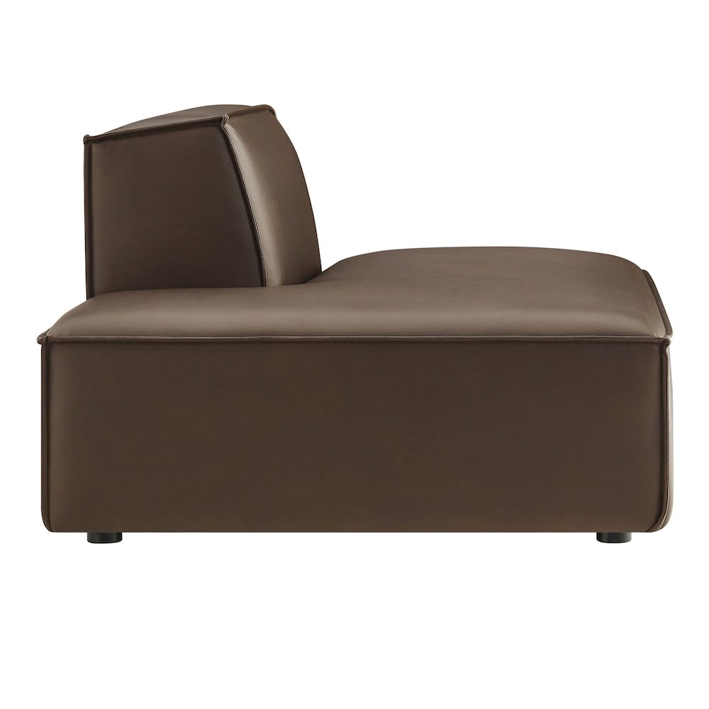 Restore Vegan Leather Left-Facing Armless Modular Chaise. Picture 4