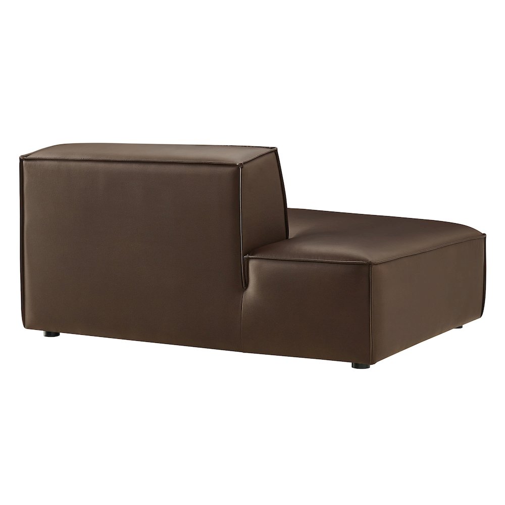 Restore Vegan Leather Left-Facing Armless Modular Chaise. Picture 5