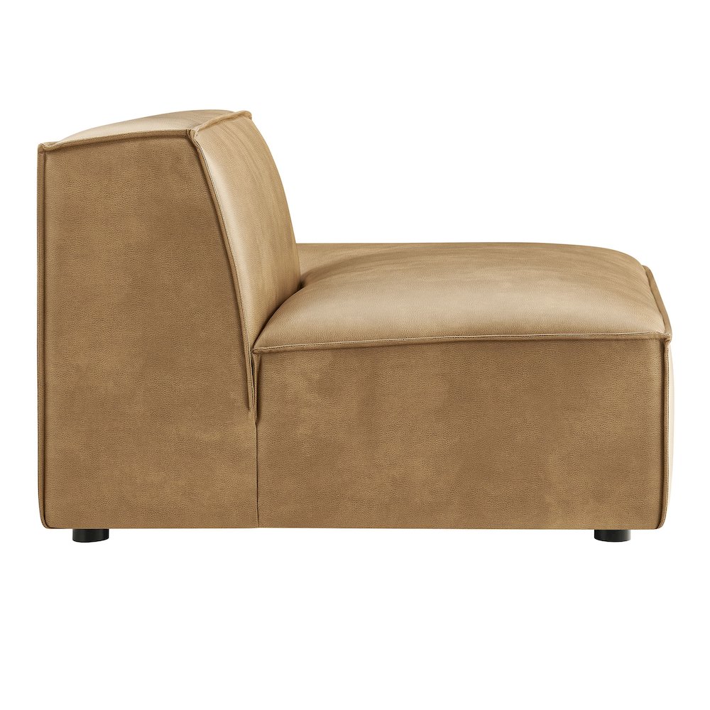 Restore Vegan Leather Right-Facing Armless Modular Chaise. Picture 4