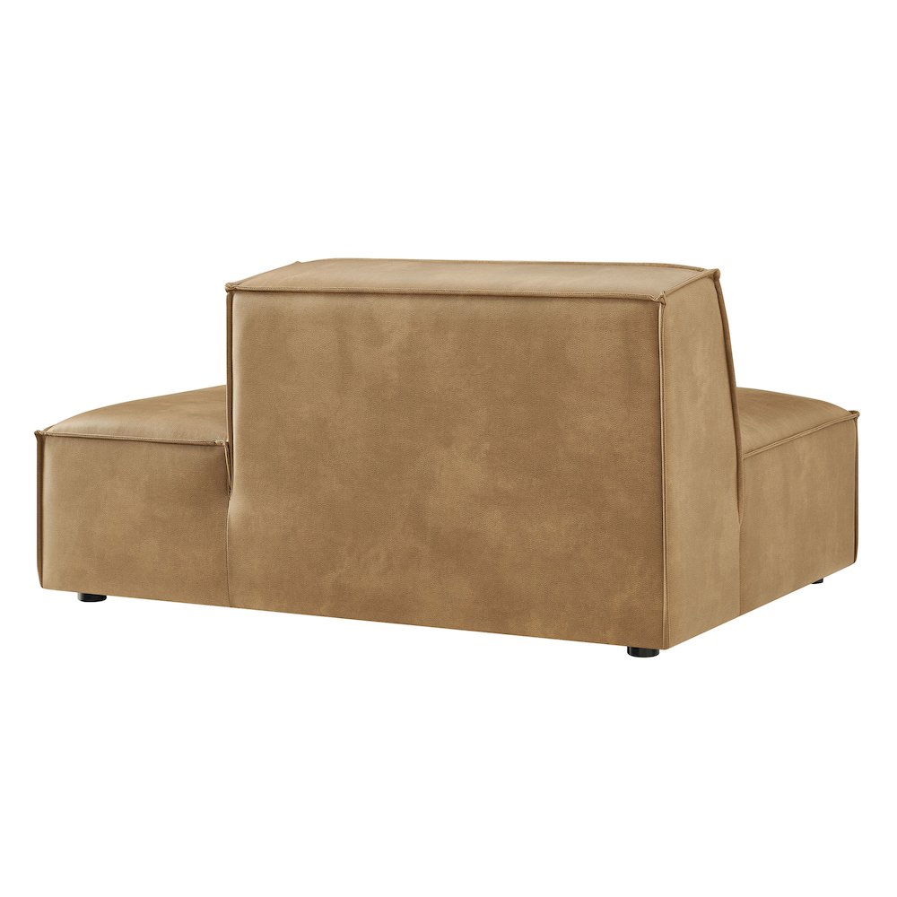 Restore Vegan Leather Right-Facing Armless Modular Chaise. Picture 5
