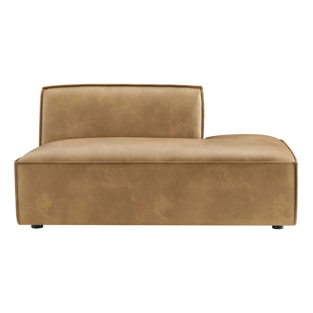 Restore Vegan Leather Right-Facing Armless Modular Chaise. Picture 6