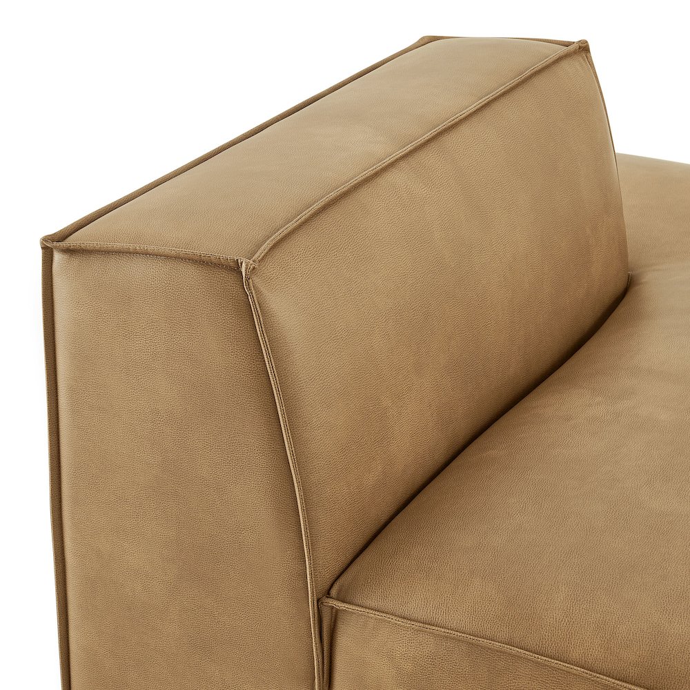 Restore Vegan Leather Right-Facing Armless Modular Chaise. Picture 7