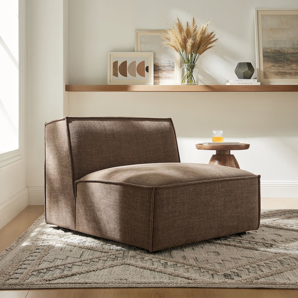 Restore Performance Fabric Upholstered Armless Modular Chair. Picture 9