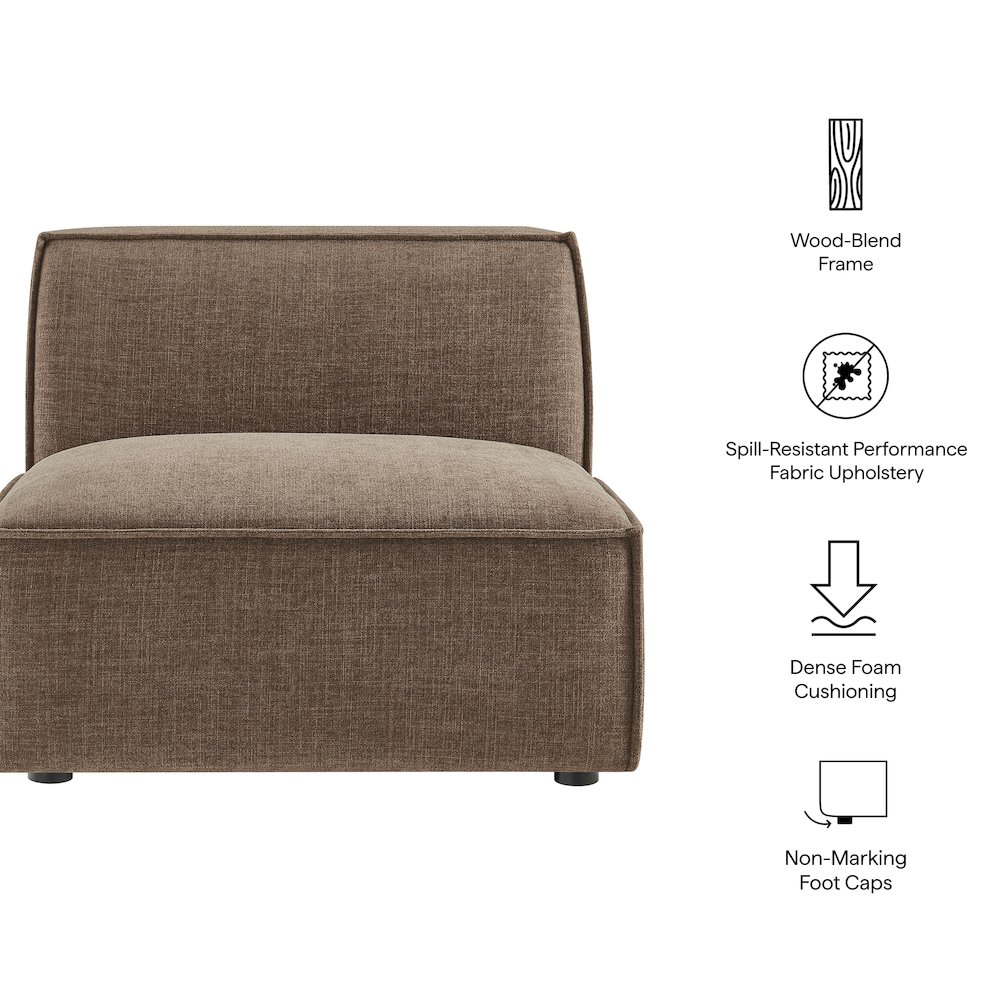 Restore Performance Fabric Upholstered Armless Modular Chair. Picture 2
