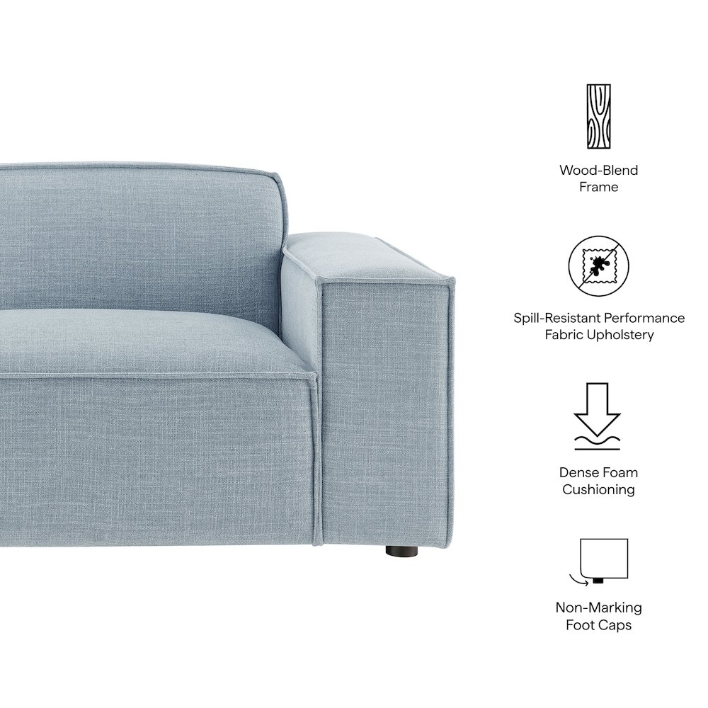 Restore Performance Fabric Upholstered Right-Facing Modular Lounge Chair. Picture 2