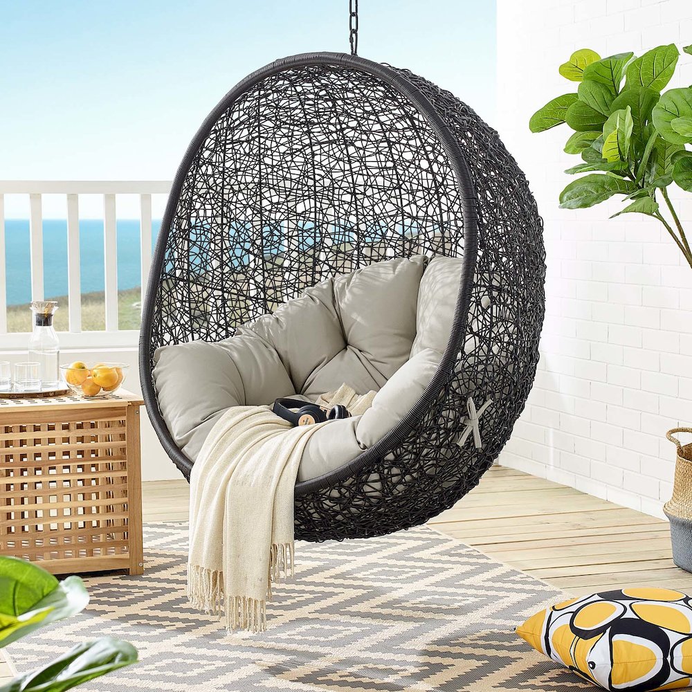 Encase Swing Outdoor Patio Lounge Chair. Picture 7
